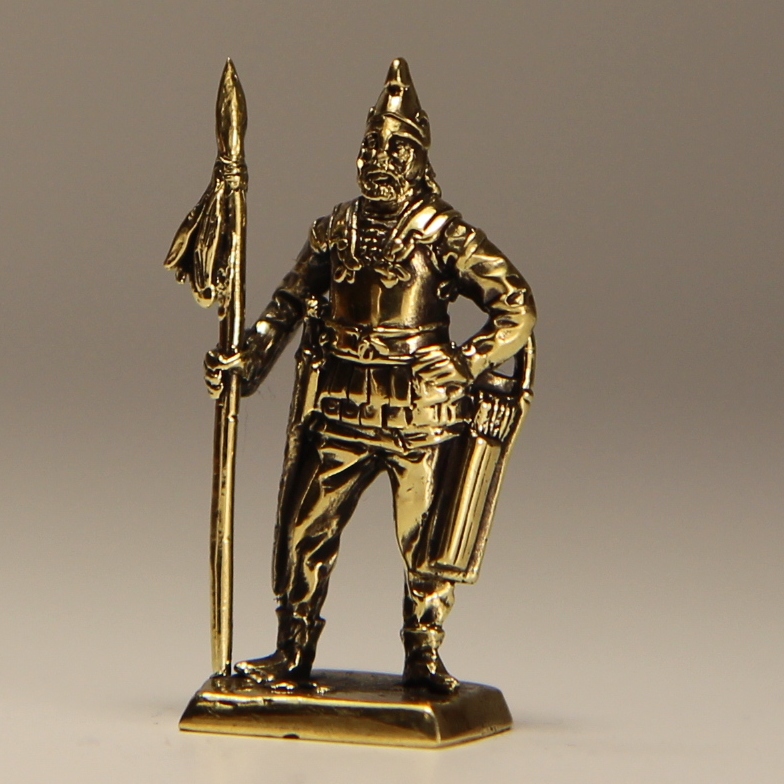 Бронзовая статуэтка Воин с копьем и луком (серия Боспорское царство)Фото 14689-02.jpg