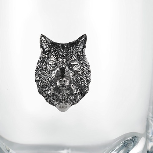 Набор стаканов с серебряной накладкой Охотничьи