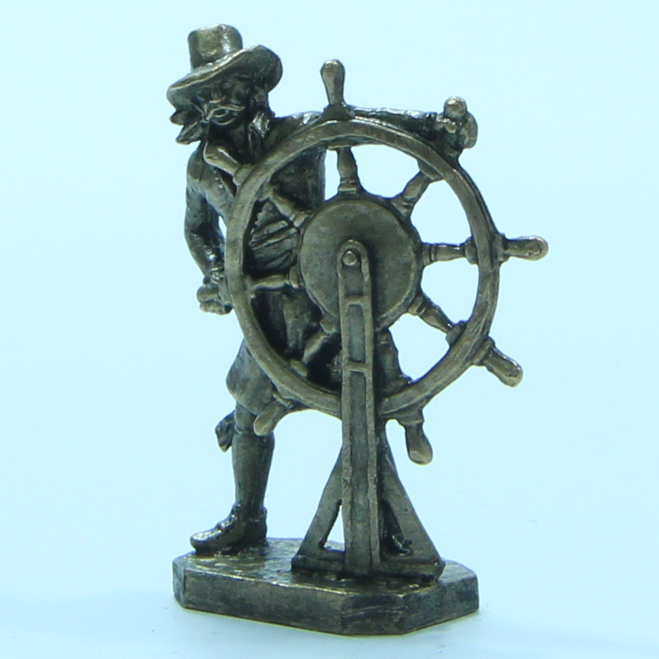 Бронзовая статуэтка Пират со штурвалом (серия Пираты 2)