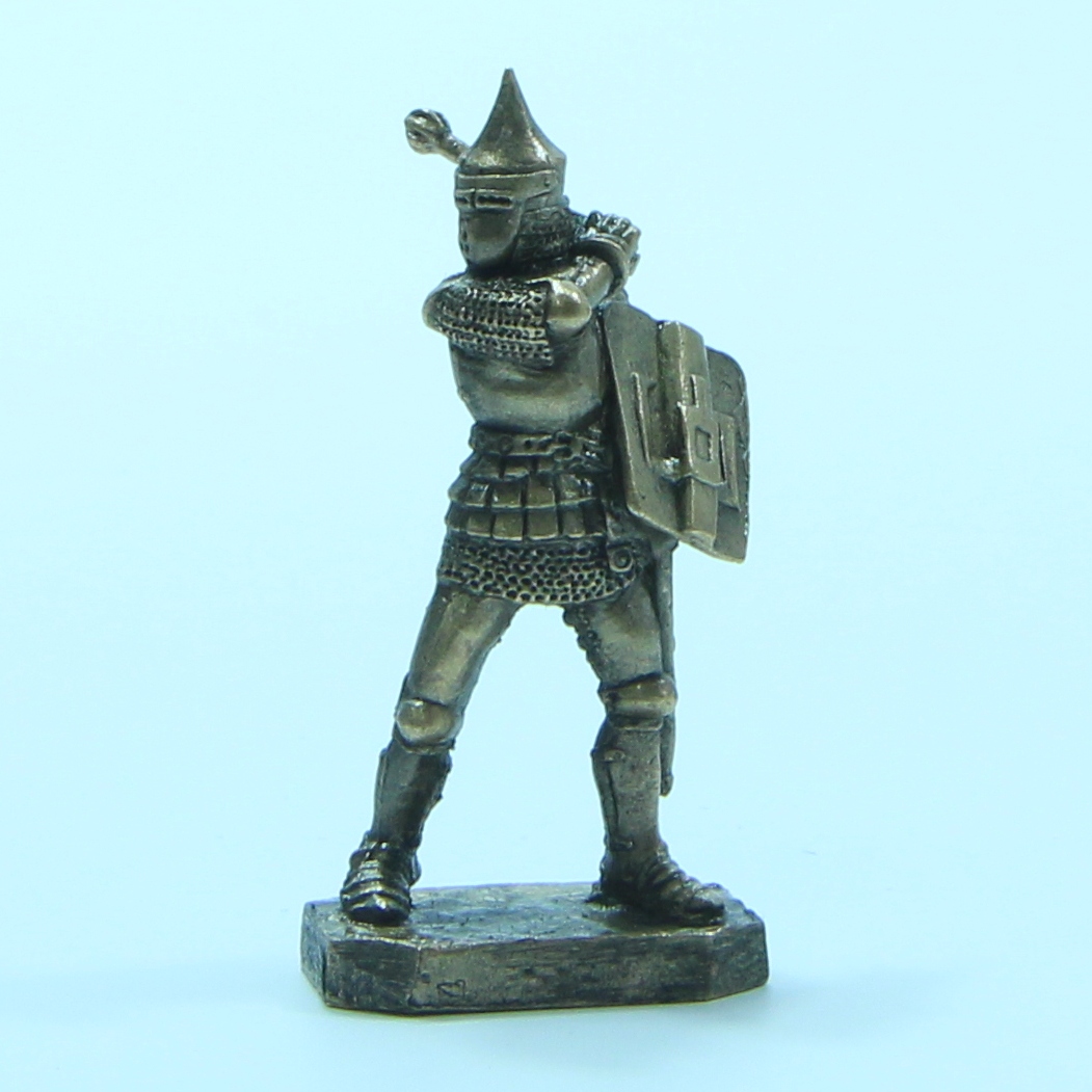 Бронзовая статуэтка Рыцарь с перначем и щитом (серия Грюнвальд. Польское войско)