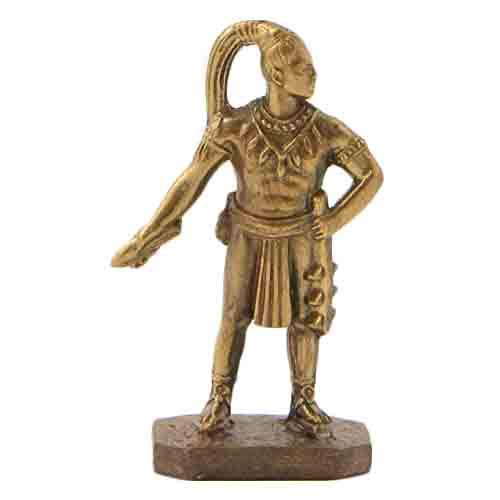 Бронзовая статуэтка Индеец вождь майя (серия Индейцы Южной Америки)Фото 15076-01.jpg