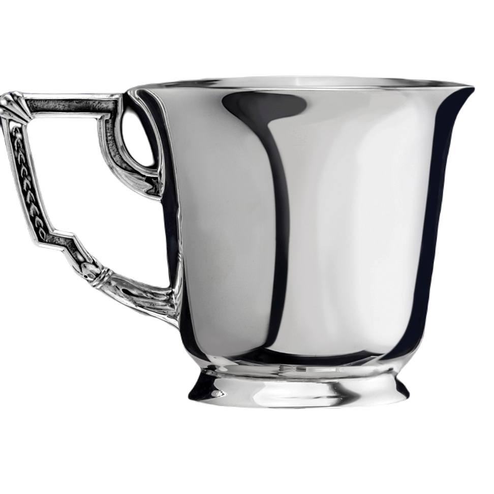 Серебряная чайная чашка Император с чернением