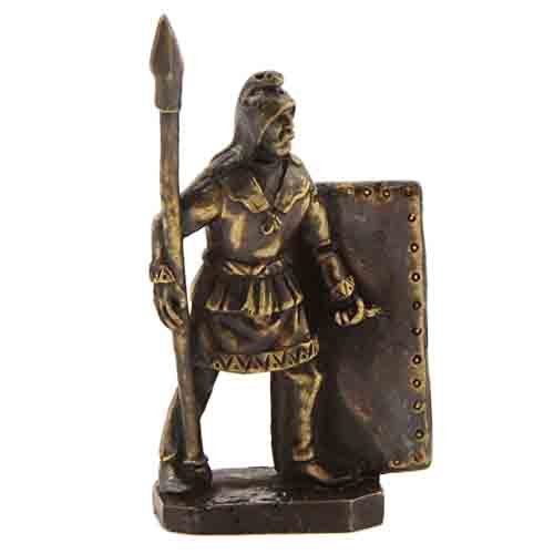 Бронзовая статуэтка Воин с копьем и щитом (серия Персы)Фото 15242-01.jpg