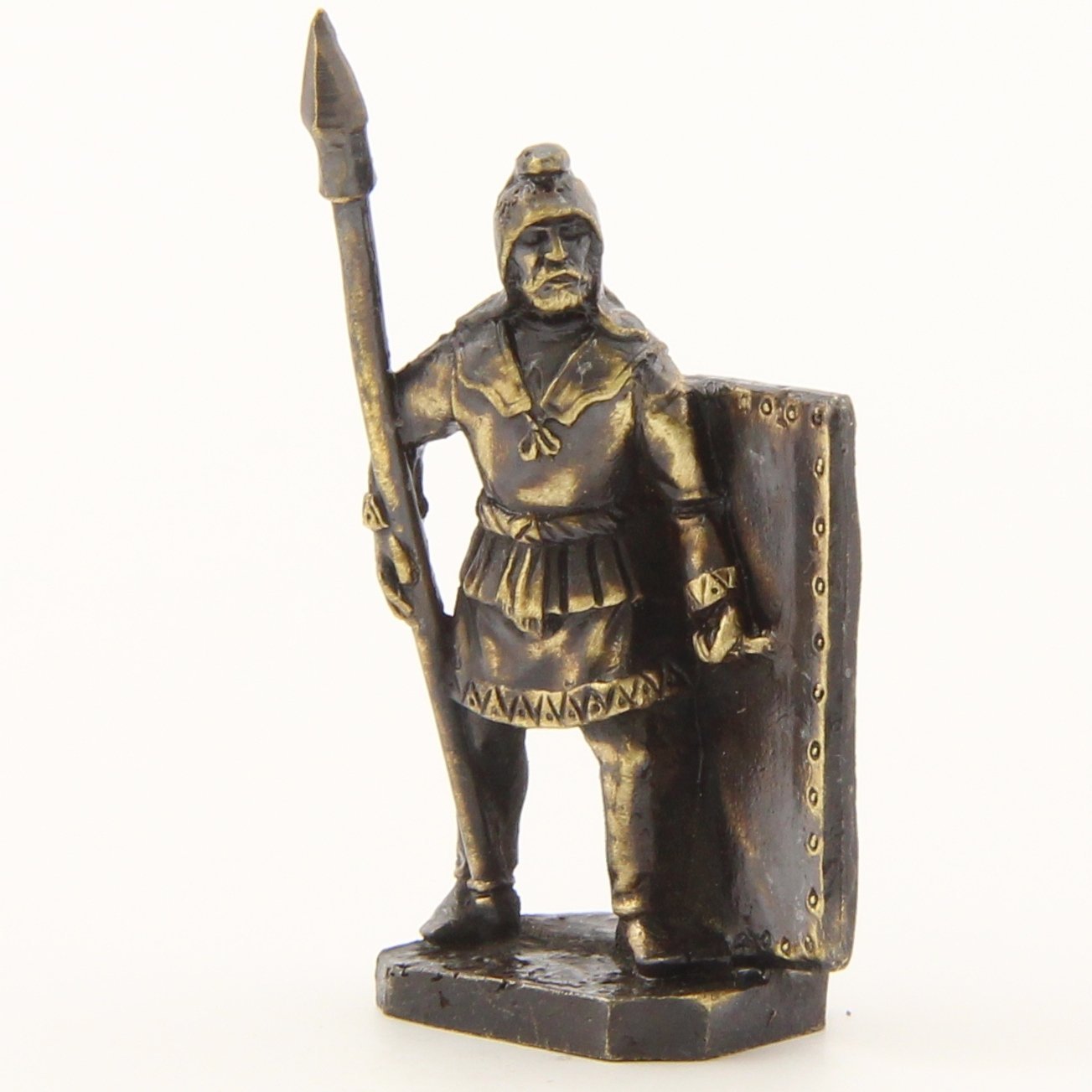 Бронзовая статуэтка Воин с копьем и щитом (серия Персы)Фото 15242-02.jpg