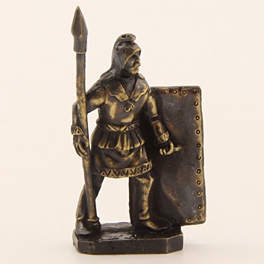 Бронзовая статуэтка Воин с копьем и щитом (серия Персы)
