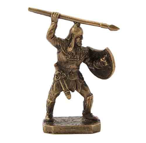 Бронзовая статуэтка Воин с копьем и щитом (серия Скифы)Фото 15247-01.jpg