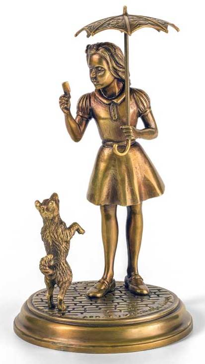 Бронзовая статуэтка Девочка с собачкой