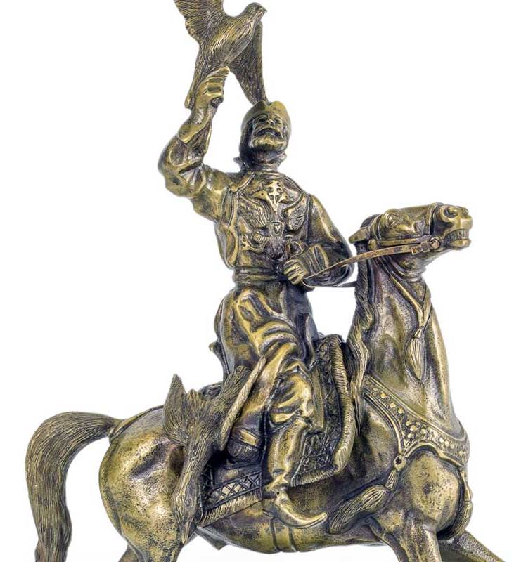 Бронзовая статуэтка Царский сокольничийФото 15321-02.jpg