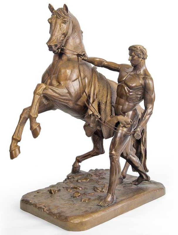 Бронзовая скульптурная композиция Возничий с лошадью №1Фото 15335-02.jpg