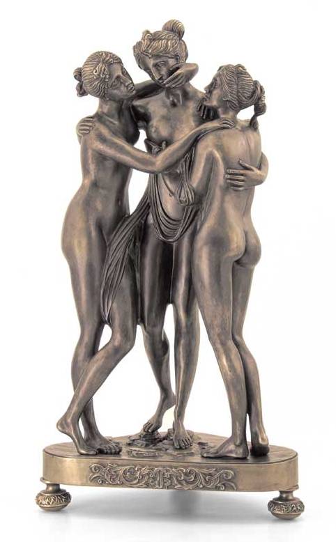 Бронзовая скульптурная группа Три грации