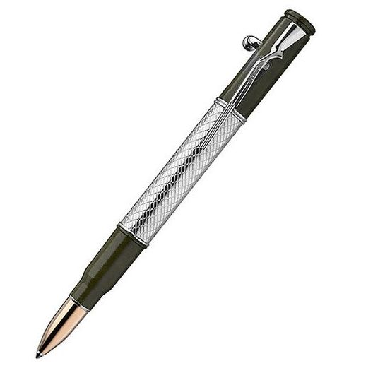 Серебряная ручка шариковая ДробовикФото 15572-01.jpg