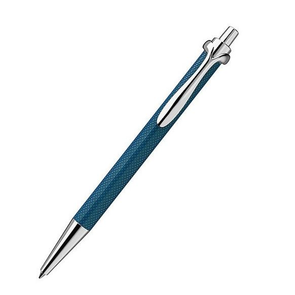 Серебряная ручка роллер City Kit синяя