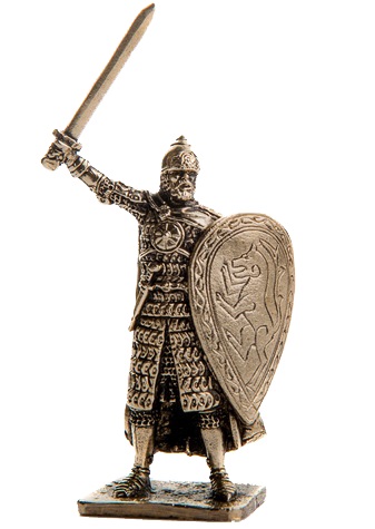 Бронзовая статуэтка Князь с мечом и щитом (серия Русичи)