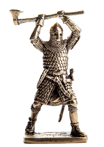 Бронзовая статуэтка Воин с топором (серия Русичи XII век)