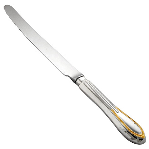 Серебряный столовый нож Ампир с золочениемФото 15740-01.jpg
