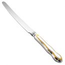 Серебряный столовый нож Ампир с золочением
