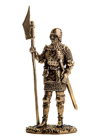 Бронзовая статуэтка Хью (серия Средневековая пехота. Столетняя война)