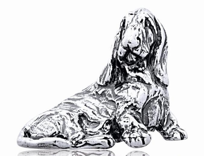 Серебряная статуэтка Бассет