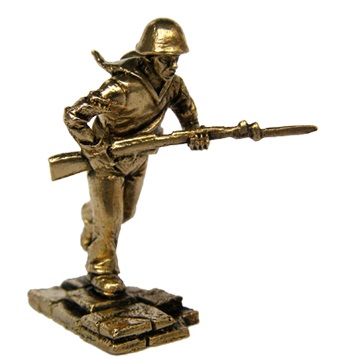 Бронзовая статуэтка Матрос в каске с винтовкой (серия Оборона Севастополя)