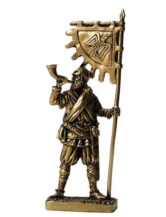 Бронзовая статуэтка Викинг со знаменем (серия Викинги)