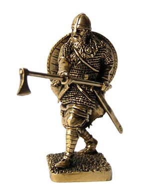 Бронзовая статуэтка Воин с бродексом (серия Викинги)