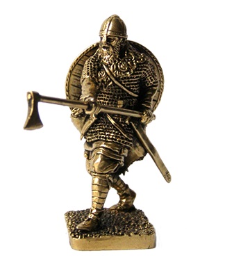 Бронзовая статуэтка Воин с бродексом (серия Викинги)