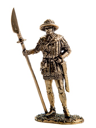 Бронзовая статуэтка Уильям (серия Средневековая пехота. Столетняя война)