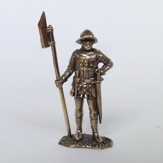 Бронзовая статуэтка Артиллерист с вуги (серия Средневековая катапульта)