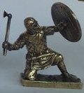 Бронзовая статуэтка Викинг с топором и щитом (серия Викинги 2)