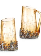 Серебряный кувшин со стаканами для воды Ромашка