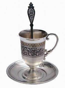 Серебряная кофейная чашка Соцветие(снято с производства)