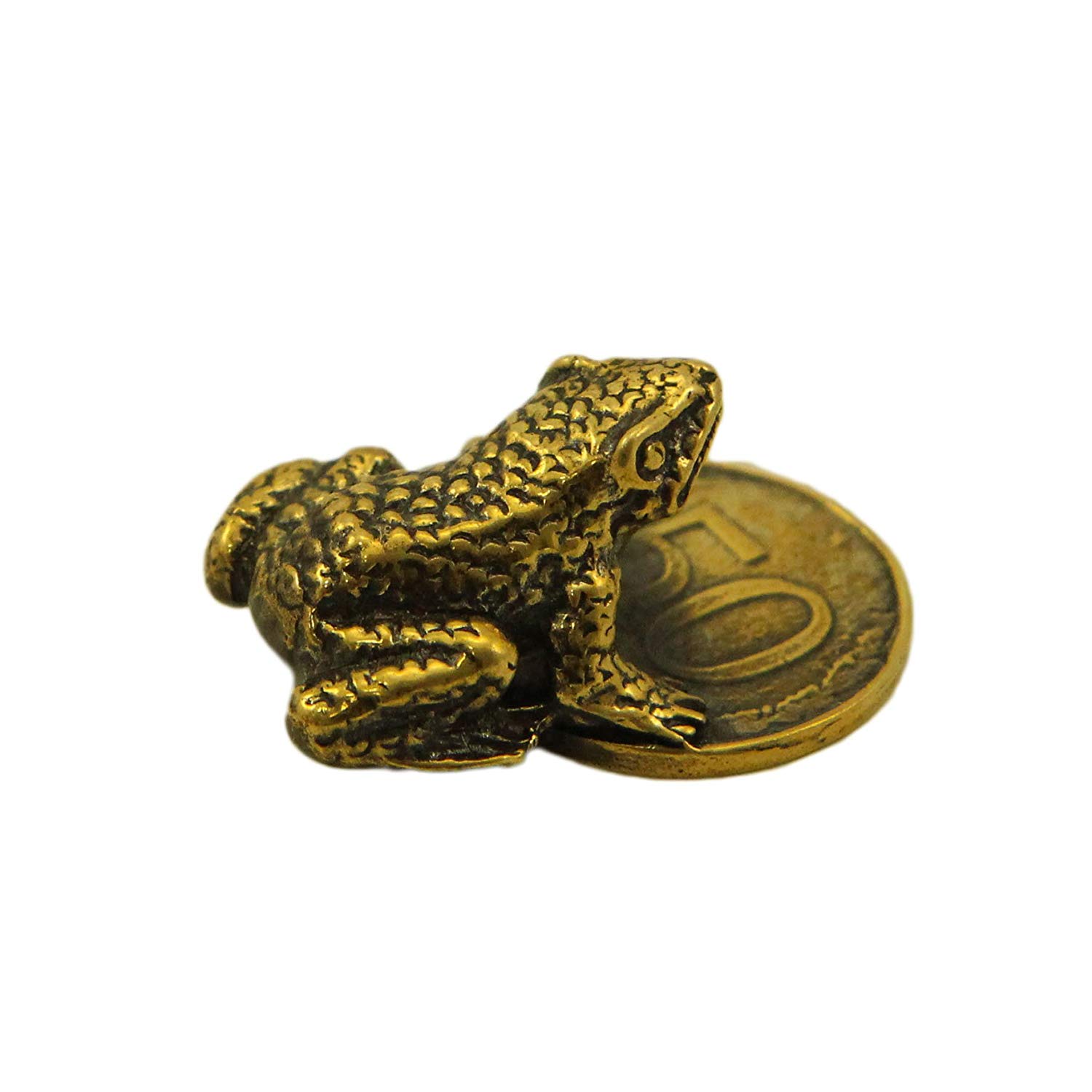 Бронзовая статуэтка Лягушка с монетой 