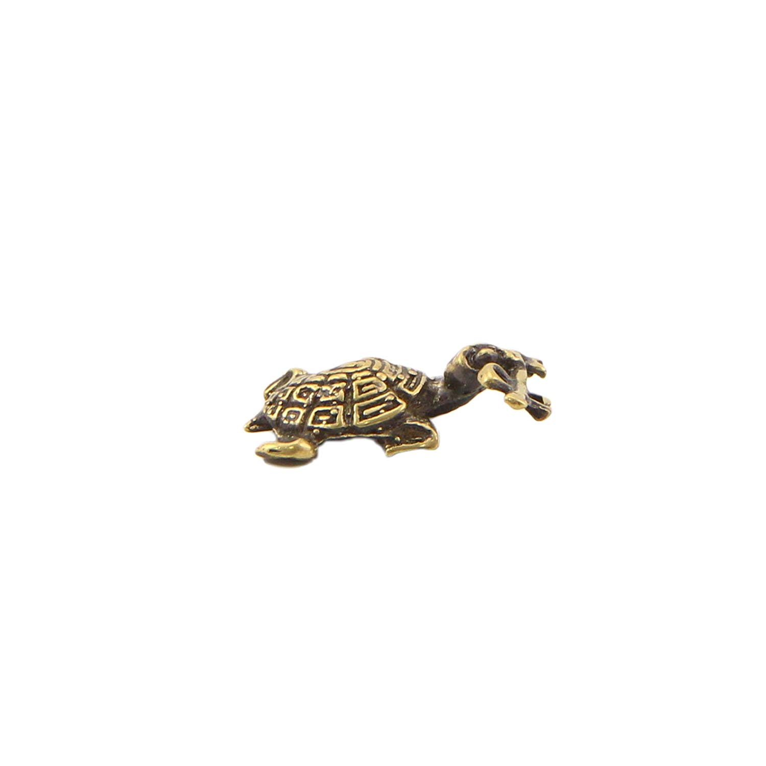 Бронзовая мини статуэтка Черепаха с золотым ключиком