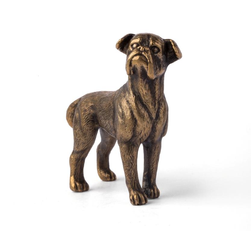 Бронзовая скульптура Собака Боксер