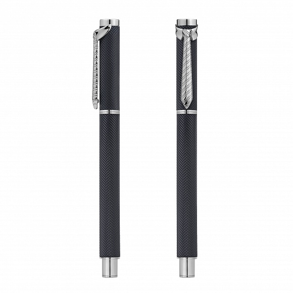 Серебряная ручка роллер Status Kit R076108 черная