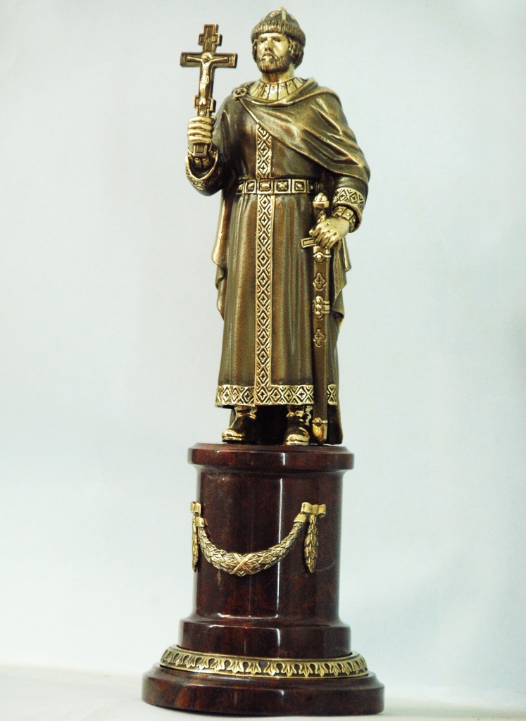 Бронзовая статуэтка Князь Владимир 1 (пьедестал)