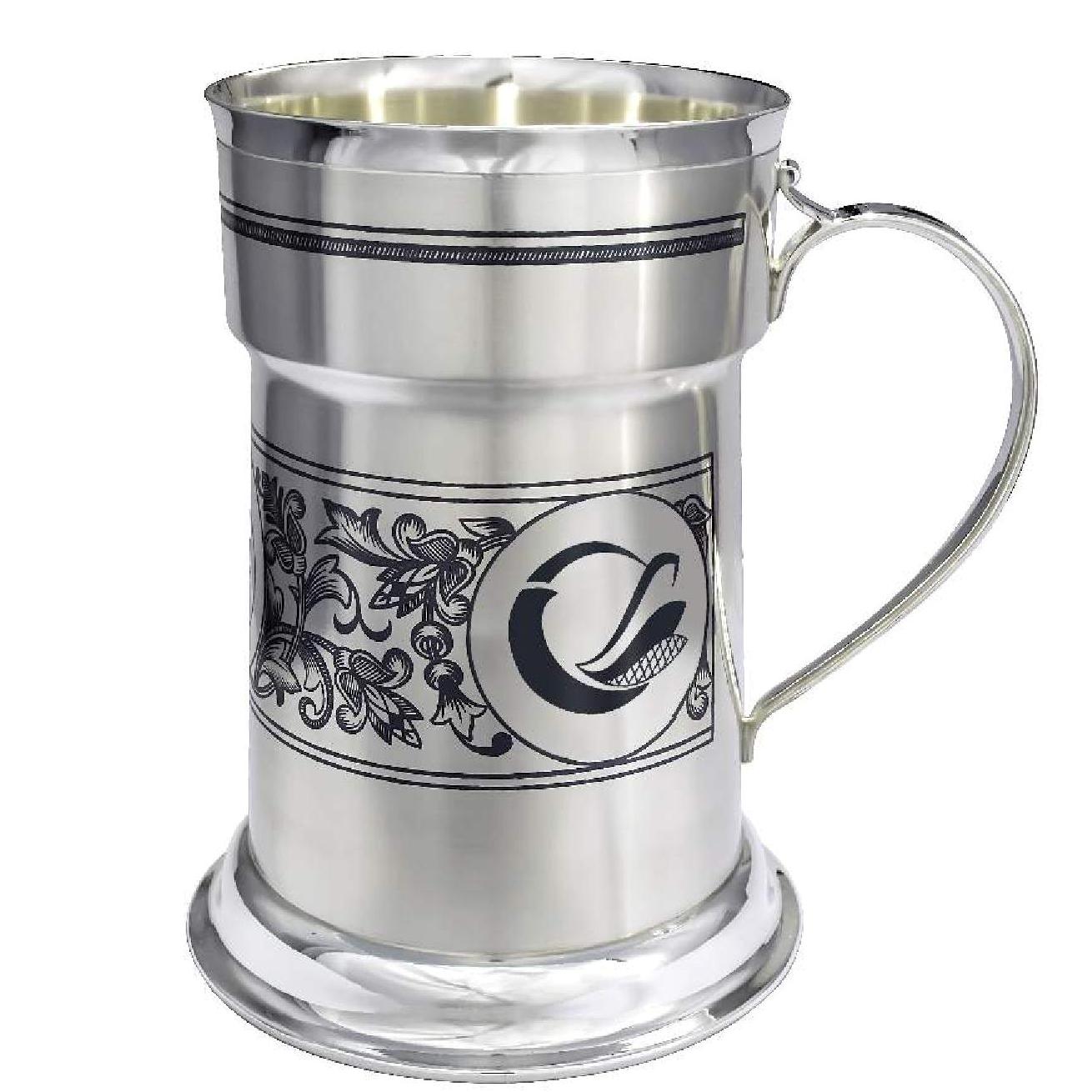 Серебряная пивная кружка с логотипом Транснефть