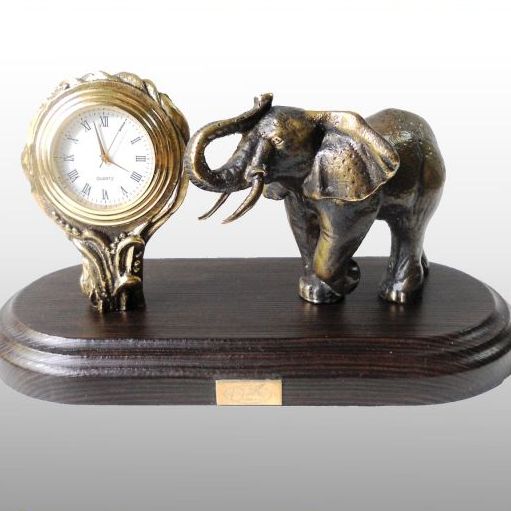 Бронзовые часы Слон средний