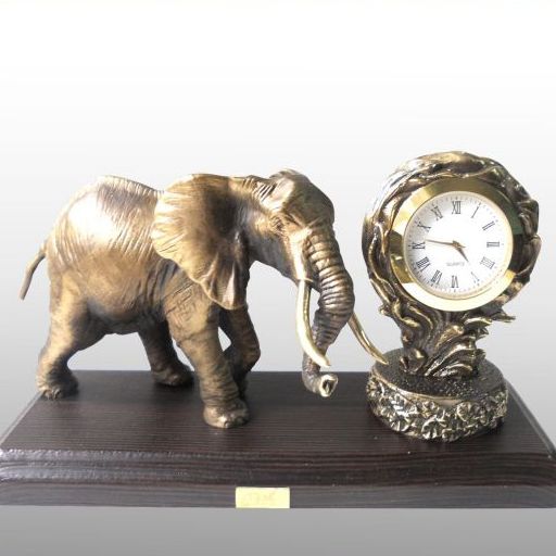 Бронзовые часы Слон