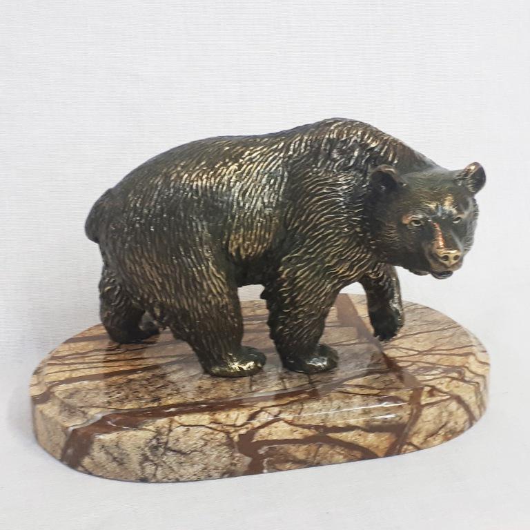 Бронзовая статуэтка Медведь таежный 1