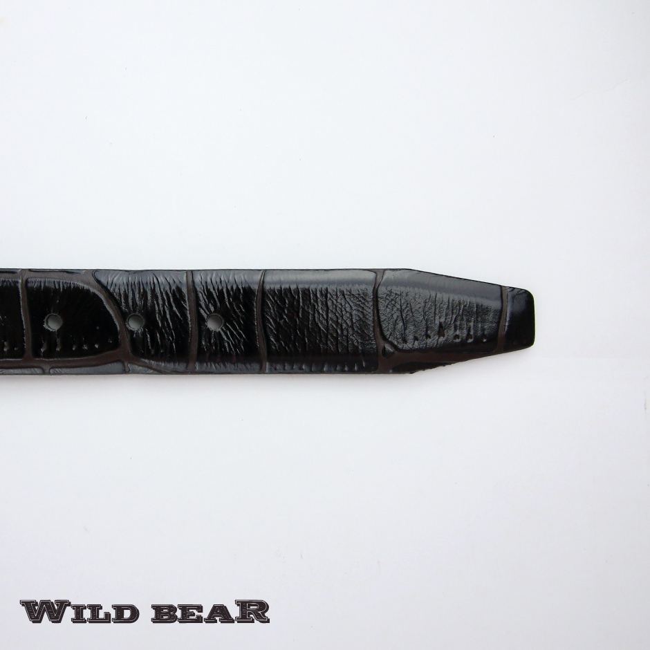 Коричневый кожаный ремень WILD BEAR