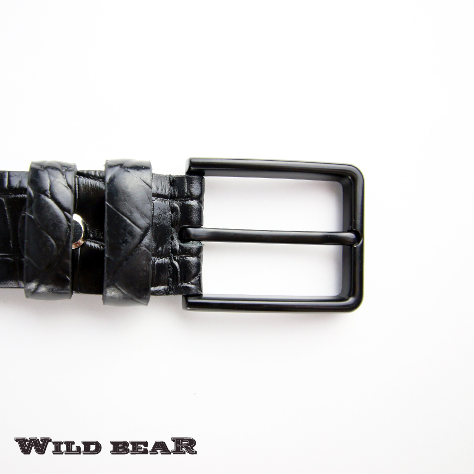 Черный кожаный ремень WILD BEAR Фото 20072-03.jpg