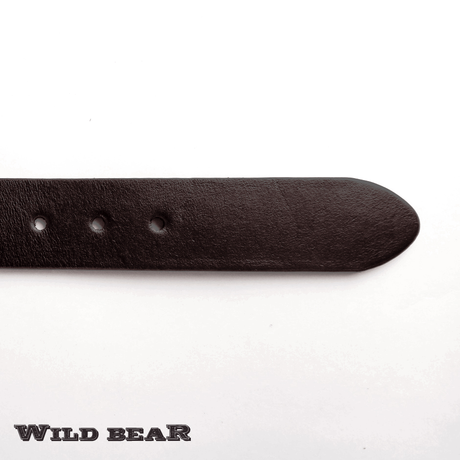 Коричневый кожаный ремень WILD BEAR