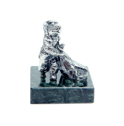 Серебряная статуэтка Крыса с мешком