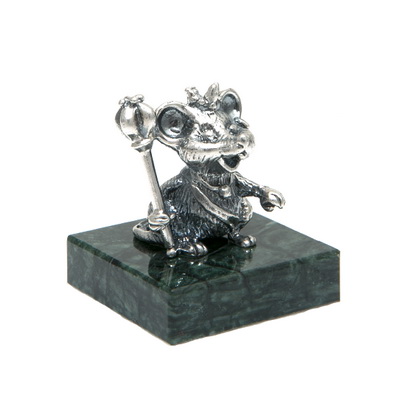 Серебряная статуэтка Крыса Король