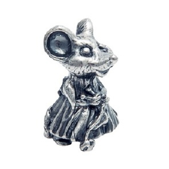 Серебряная статуэтка Крыса девочка