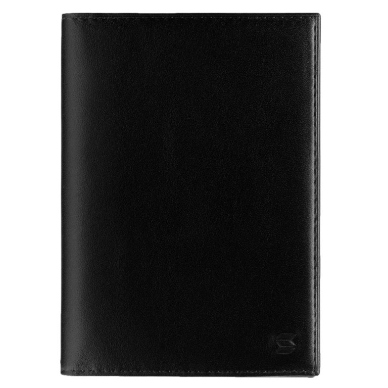 Черная кожаная обложка для паспорта SOLTAN 005 21 01/09