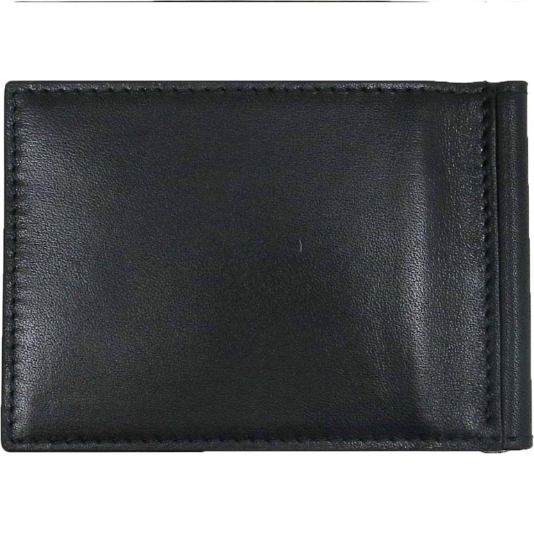Черный кожаный зажим для денег SOLTAN 281 21 01/09Фото 20425-03.jpg