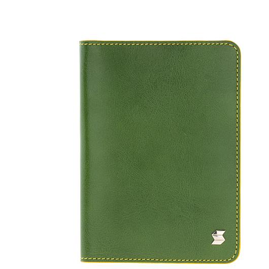 Зеленая кожаная обложка для паспорта SOLTAN 009 11 06/08