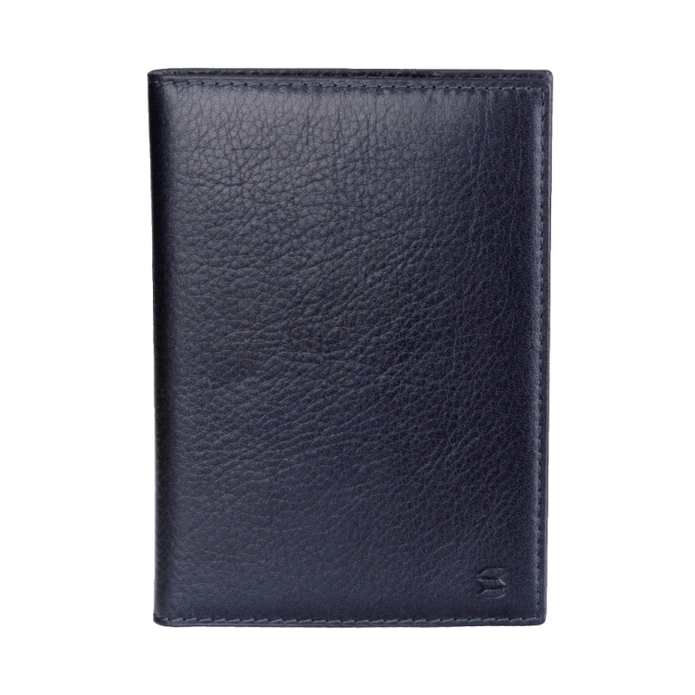 Синяя кожаная обложка для паспорта SOLTAN 005 23 07